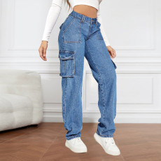 Multi-pocket Fashion Straight Jeans GMYT-2025320#