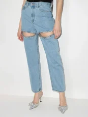 Fashion Hollow Out Straight Jeans GMYT-302