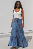 Cake Denim Half Body Long Skirt GMYT-14203