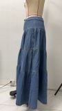 Cake Denim Half Body Long Skirt GMYT-14203