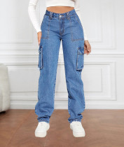Multi-pocket Fashion Straight Jeans GMYT-2025320#