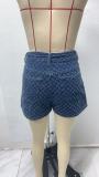 Straight Tie Up Denim Shorts GMYT-13811