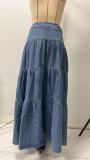 Cake Denim Half Body Long Skirt GMYT-14203