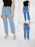 Fashion Hollow Out Straight Jeans GMYT-302