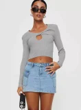 Solid Color Slim Denim Half Body Skirts GMYT-320