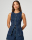 Fashion Sleeveless Vest And Shorts Loose Denim Suit GMYT-13605
