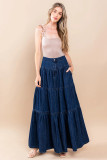 Cake Denim Half Body Long Skirt GMYT-14203