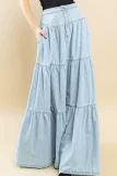 Cake Denim Half Body Long Skirt GMYT-14203