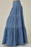 Cake Denim Half Body Long Skirt GMYT-14203