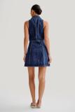 Sleeveless Lapel Single-breasted Midi Dress GMYT-13611