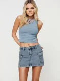 Solid Color Slim Denim Half Body Skirts GMYT-320