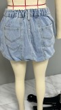 Vintage Pod Denim Skirt GMYT-13286