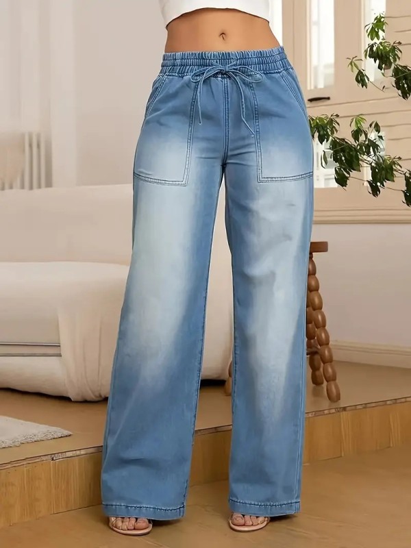 Casual Loose Wide Leg Denim Jeans GMYT-8128