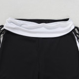 Contrast Color Sleeveless Vest Pants Suit NY-3639