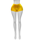 Solid Color Glossy Hot Pants Shorts CH-25031