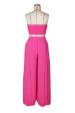 Solid Color Wrap Chest Top Wide Leg Pants Suit ZSD-0752