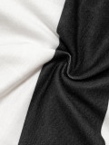 Stripe Contrast Color Shor Sleeve Tops Short Set SFY-683-1