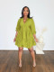 Solid Color Loose V Neck Mini Dress SFY-748