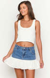 Lace Patchwork High Waist Denim Skirt GMYT-14129