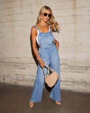 Fashion Pockets Loose Denim Jumpsuit GMYT-18602