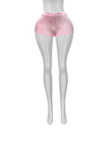 Solid Color Glossy Hot Pants Shorts CH-25031