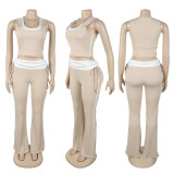 Contrast Color Sleeveless Vest Pants Suit NY-3639