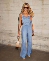 Fashion Pockets Loose Denim Jumpsuit GMYT-18602