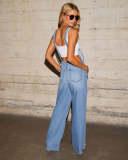 Fashion Pockets Loose Denim Jumpsuit GMYT-18602