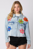 Long Sleeve Print Denim Jacket GMYT-309