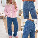 Love Crochet Washed Straight Leg Jeans GMYT-13037