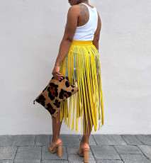 Solid Color Tassel Decorative Skirt(Without Jeans) HMS-5590