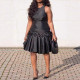 Solid Color Press Pleated Sleeveless Midi Dress MK-3215