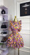 Print Ruffles O Neck Mini Dress GMSF-9255