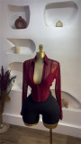 Fashion Long Sleeve Solid Lapel Shirt GCNE-72601