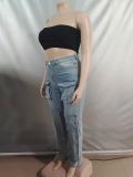 Fashion Button Straight Jeans GAKF-50417