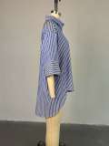 Stripe Long Sleeve Loose Shirt GCNE-72423
