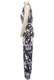 Print Sleeveless Casual Two Piece Pant Set XHXF-8723