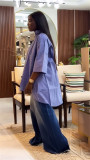 Stripe Long Sleeve Loose Shirt GCNE-72423