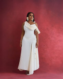 Off Shoulder Solid Sleeveless Maxi Dress GCNE-72550