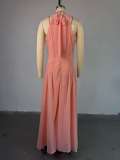 Sleeveless Solid Color Midi Dress GCNE-72524