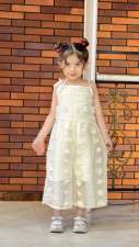 Kids Girl Sling Lace Solid Jumpsuit GYAY-8130
