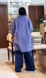Stripe Long Sleeve Loose Shirt GCNE-72423