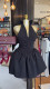 V Neck Halterneck Bow Backless Mini Dress GCNE-9234