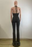 Halterneck Hollow Out Sling Jumpsuit QODY-6064