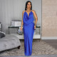 Fashion Backless Solid Color Split Maxi Dress CYA-901808