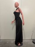 Sleeveless Patchwork Hollow Out Maxi Dress ORY-5271