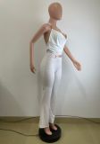 Halterneck Hollow Out Sling Jumpsuit QODY-6064