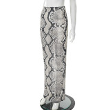 Print Mesh Tight Long Skirt GDSF-D25SK221