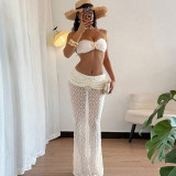 Sexy Lace Wrap Chest Two Piece Skirts Set XEF-K25S70537