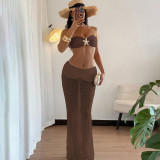 Sexy Lace Wrap Chest Two Piece Skirts Set XEF-K25S70537